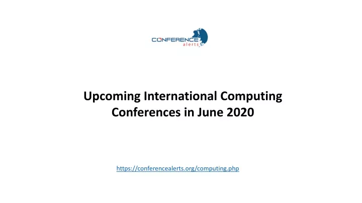 upcoming international computing conferences