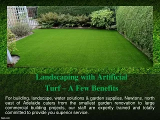 Landscaping with Artificial Turf – A Few Benefits