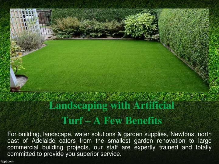 landscaping with artificial turf a few benefits