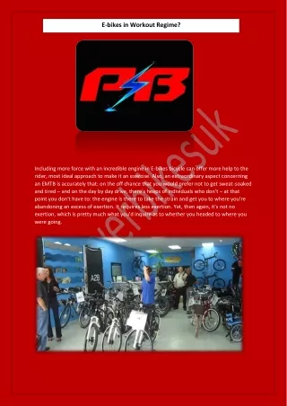 e bikes in workout regime