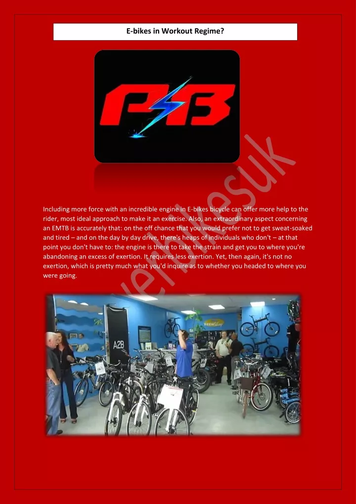 e bikes in workout regime