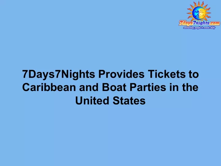 7days7nights provides tickets to caribbean