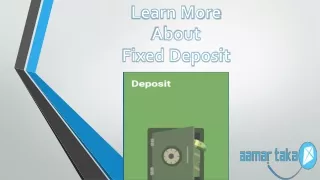 How to Do fixed Deposit