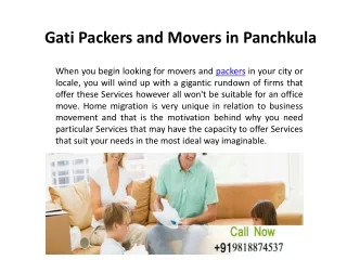 Gati Packers and Movers in Panchkula