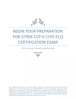 begin your preparation for citrix