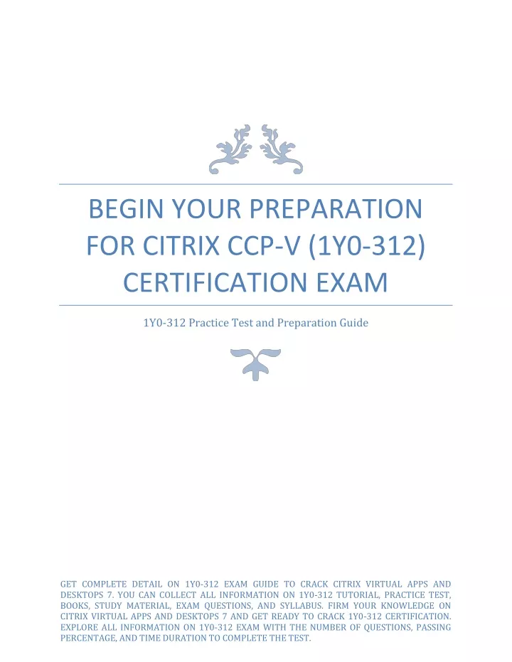 begin your preparation for citrix