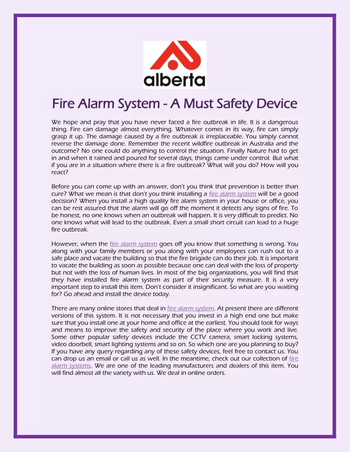 fire alarm system fire alarm system a must safety