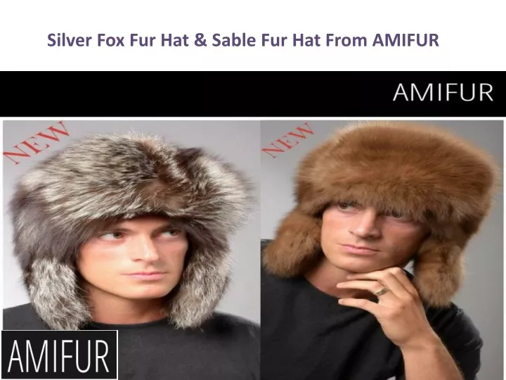 silver fox fur hat sable fur hat from amifur
