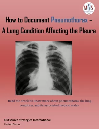 how to document pneumothorax a lung condition
