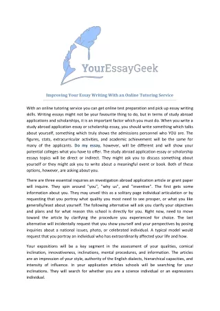 Your Essay Geek