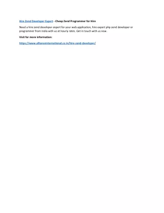 hire zend developer expert cheap zend programmer