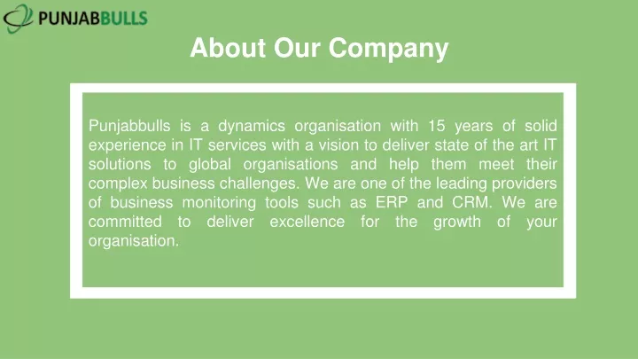 about our company