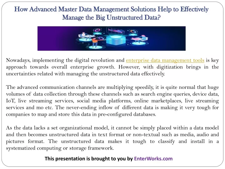 how advanced master data management solutions