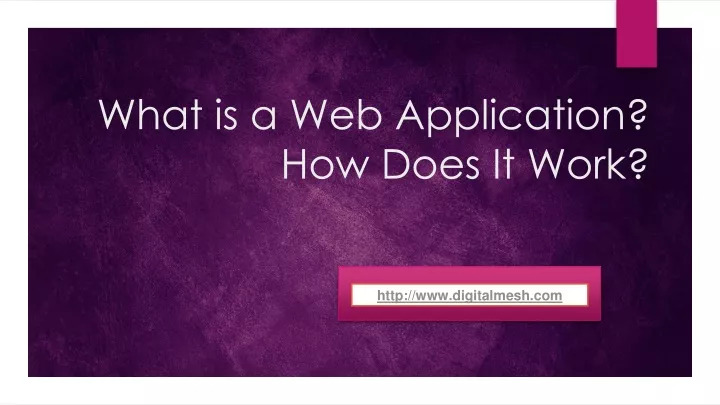 what is a web application how does it work