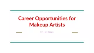 career opportunities for makeup artists