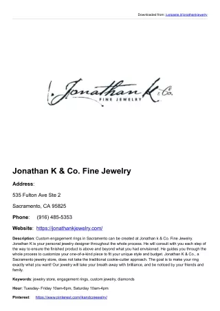 Jonathan K & Co. Fine Jewelry