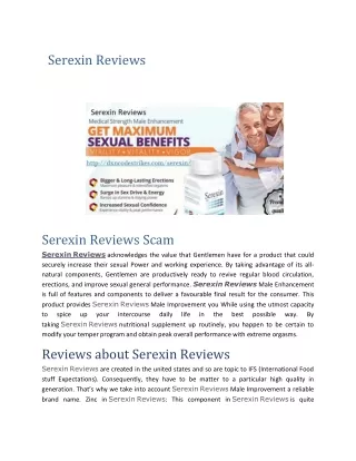 Serexin Reviews