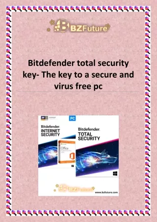 Bitdefender total security key