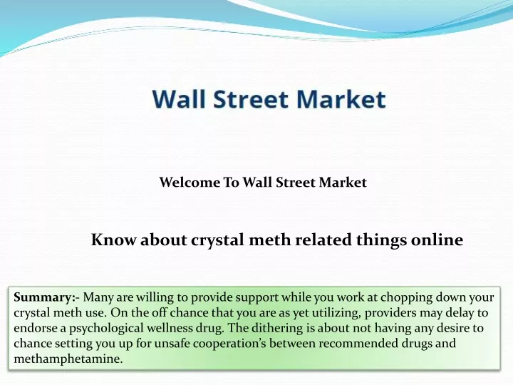 welcome to wall street market