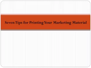 seven tips for printing your marketing material