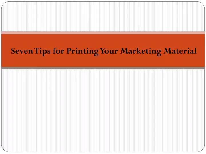 seven tips for printing your marketing material
