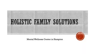 Holistic Treatment for Depression & Anxiety | Holistic Family Solutions