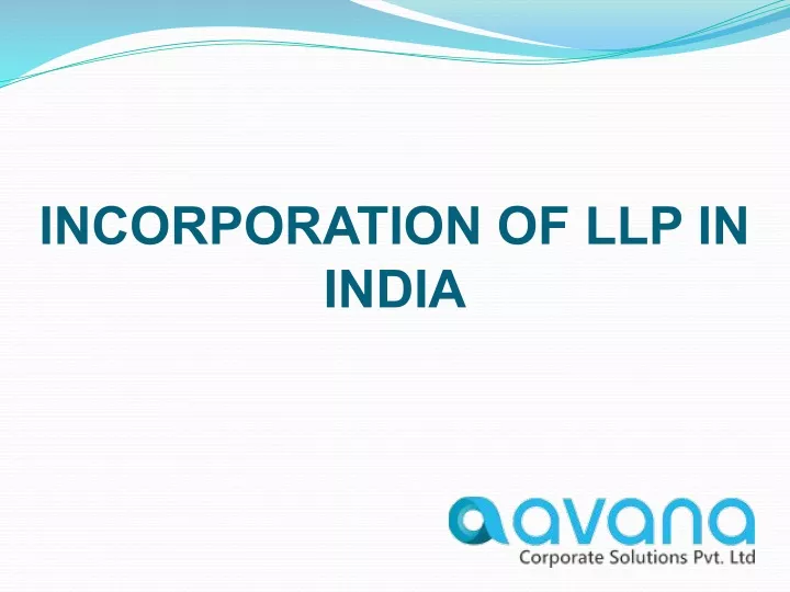 incorporation of llp in india
