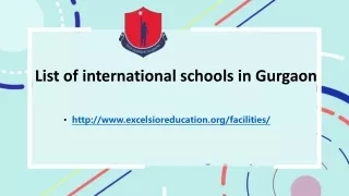 list of international schools in gurgaon