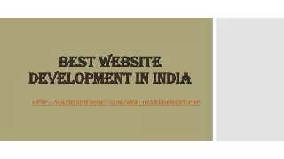 best website development in india