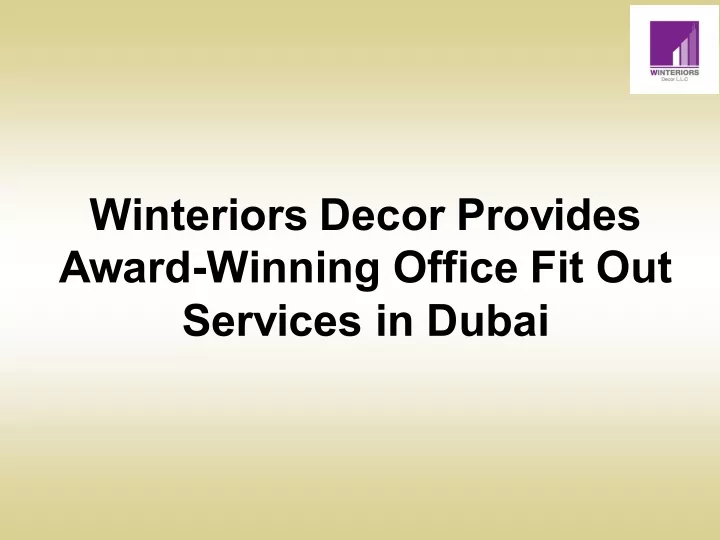 winteriors decor provides award winning office