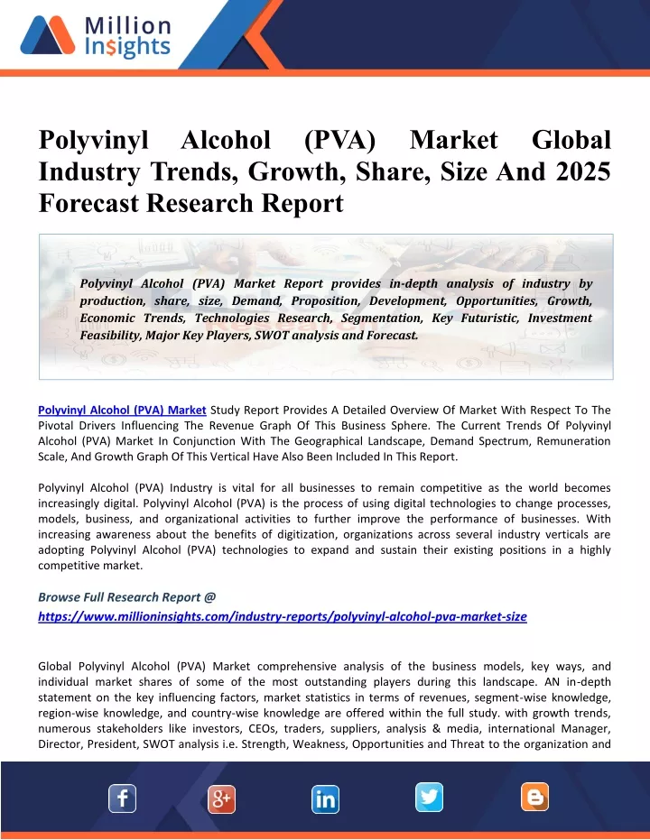 polyvinyl industry trends growth share size