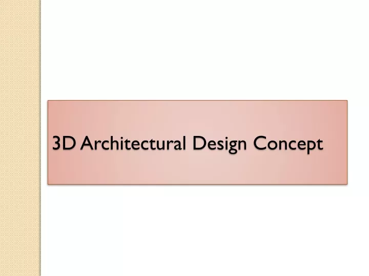 3d architectural design concept