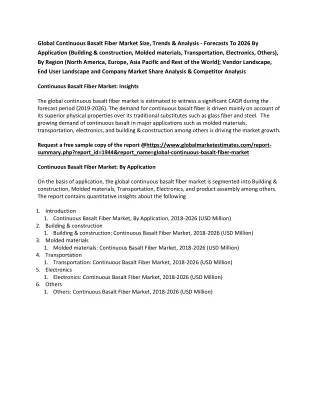 global continuous basalt fiber market size trends