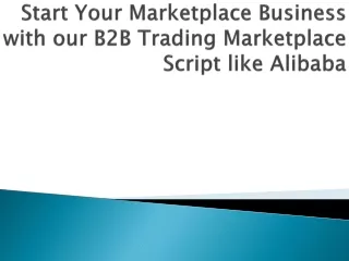 start your marketplace business with our b2b trading marketplace script like alibaba