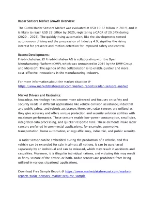radar sensors market