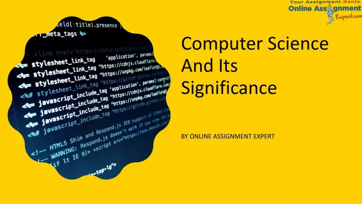 computer science and its significance
