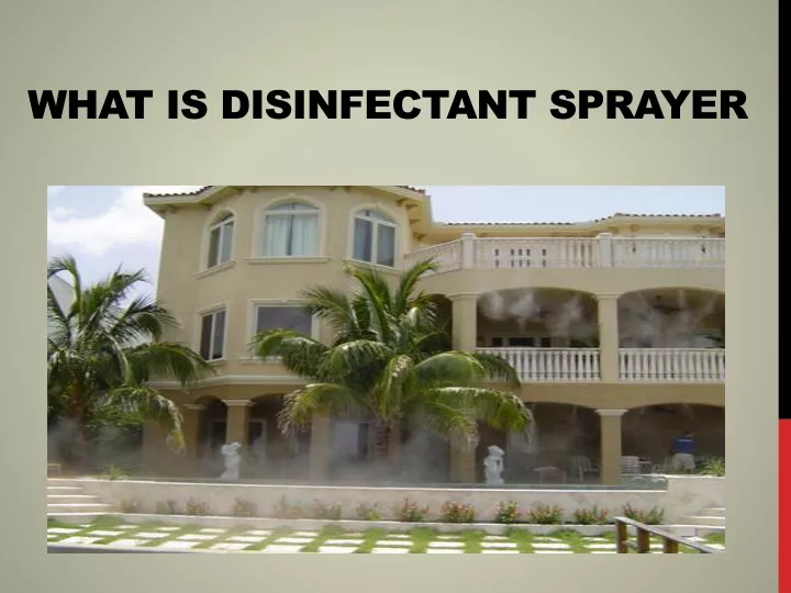 what is disinfectant sprayer