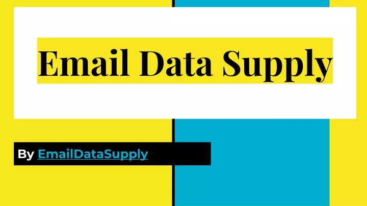 email data supply