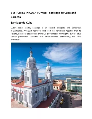 best cities in cuba to visit santiago de cuba