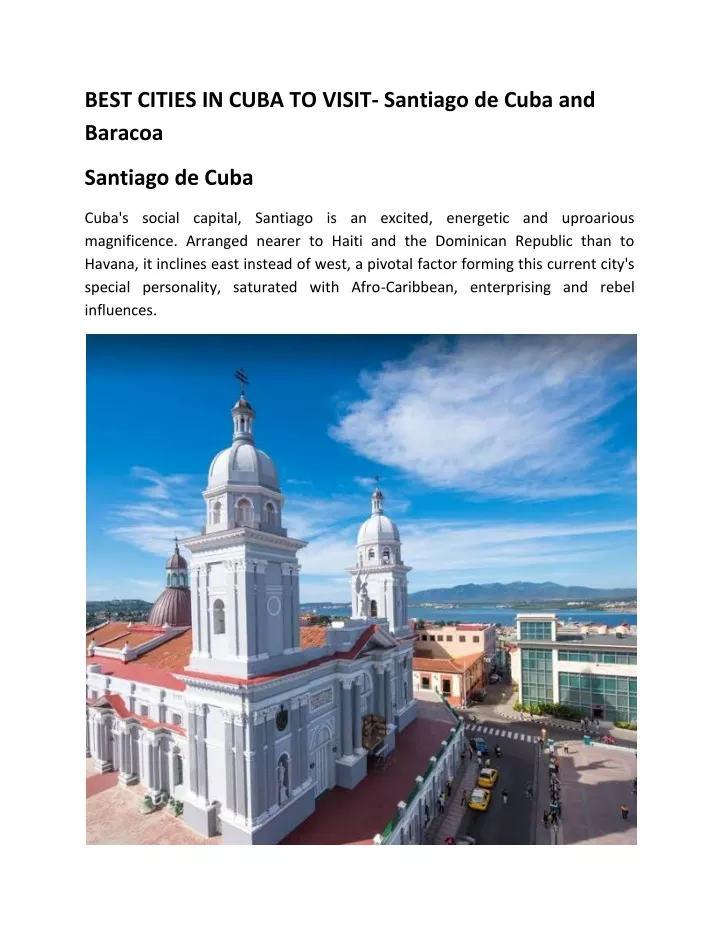 best cities in cuba to visit santiago de cuba