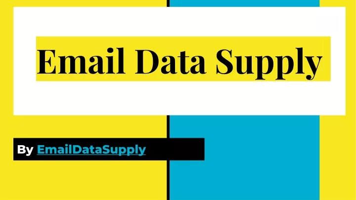 email data supply