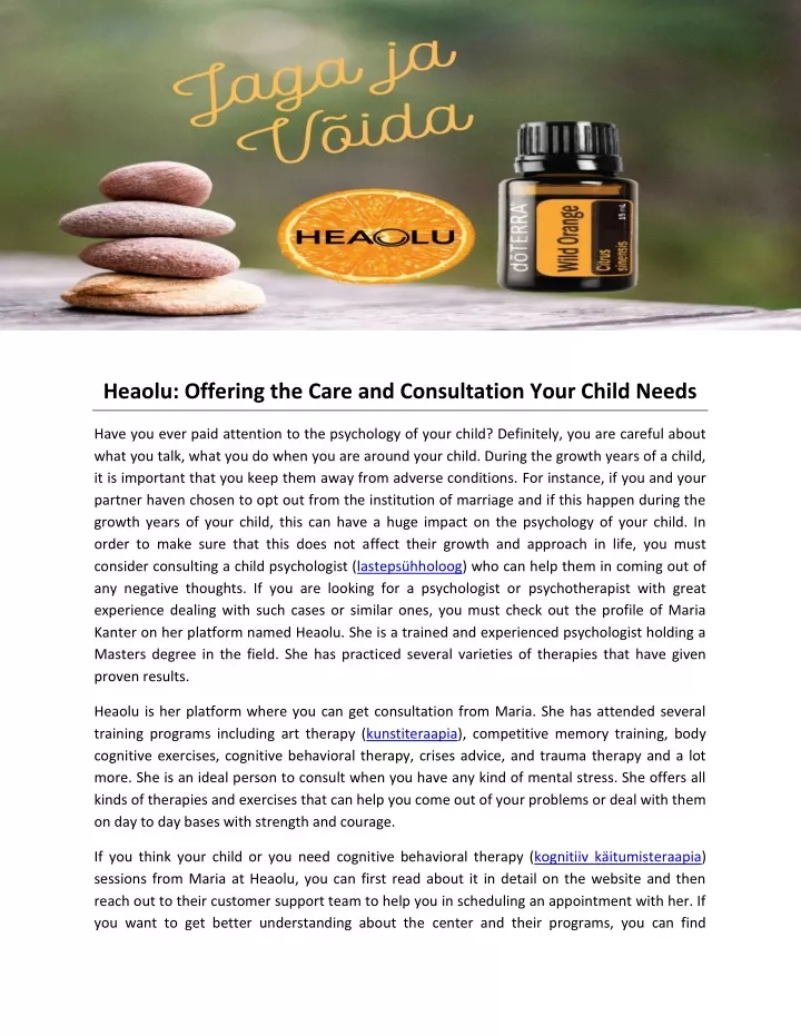 heaolu offering the care and consultation your