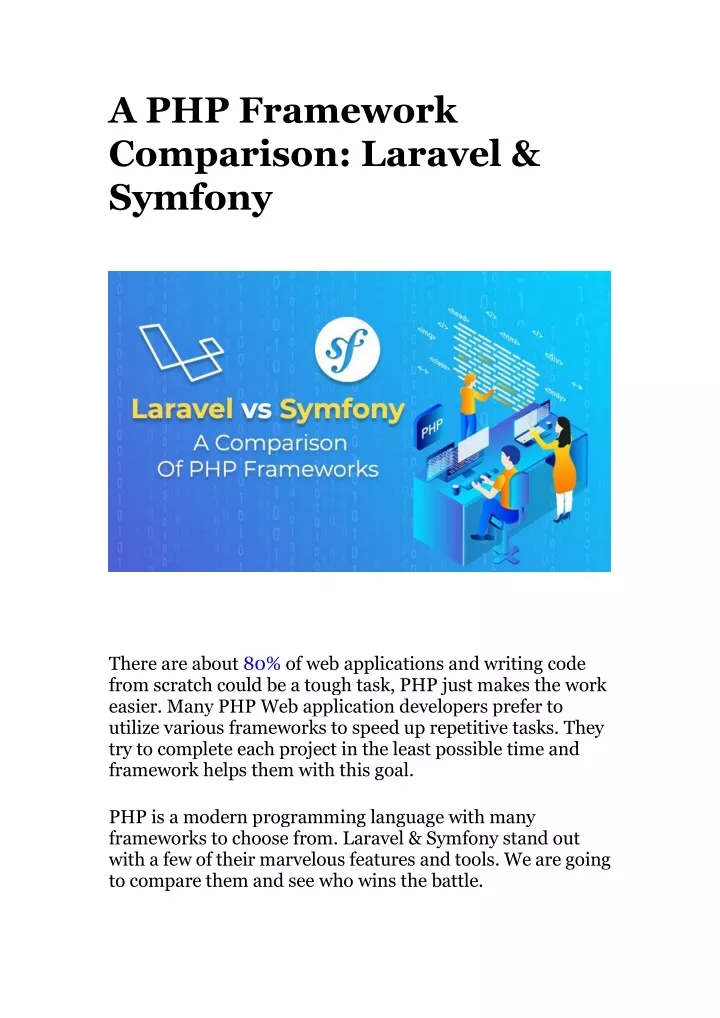 a php framework comparison laravel symfony