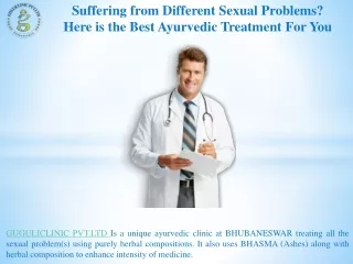 Suffering from Different Sexual Problems?Here is the Best Ayurvedic Treatment For You
