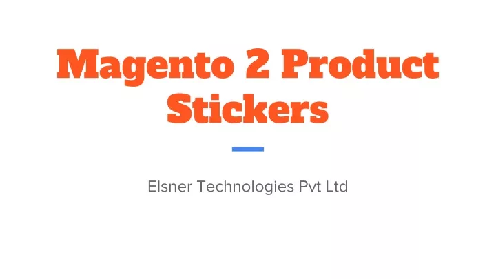 magento 2 product stickers