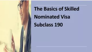 the basics of skilled nominated visa subclass 190