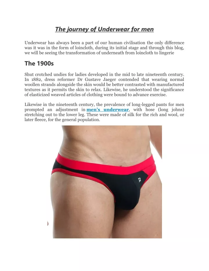 the journey of underwear for men underwear