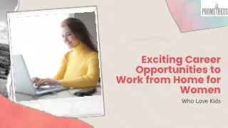Exciting Career Opportunities to Work from Home for Women