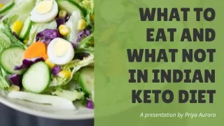 What to eat and What not in indian Keto Diet full pdf