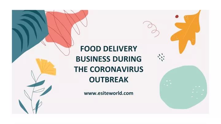 food delivery business during the coronavirus